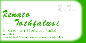 renato tothfalusi business card